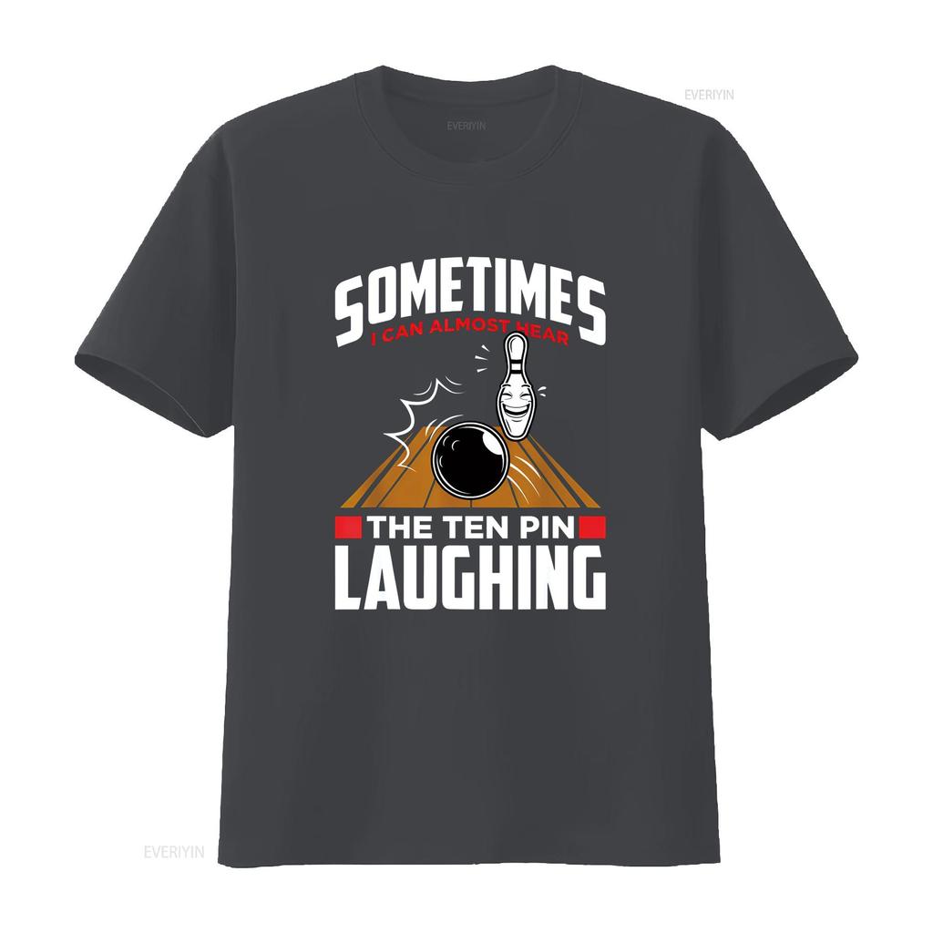Hear The Ten Pin Laughing Funny Bowler Bowling T Shirt vintage Washed Unisex Soft Stylish Versatile Top For Everyday Wear