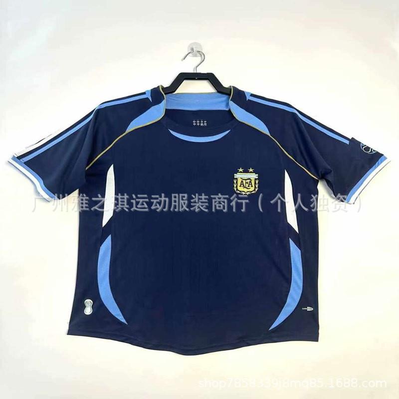 Retro Argentina National Team Soccer Jersey Vintage Football Shirt Men Women Modal Short Sleeve Training Top