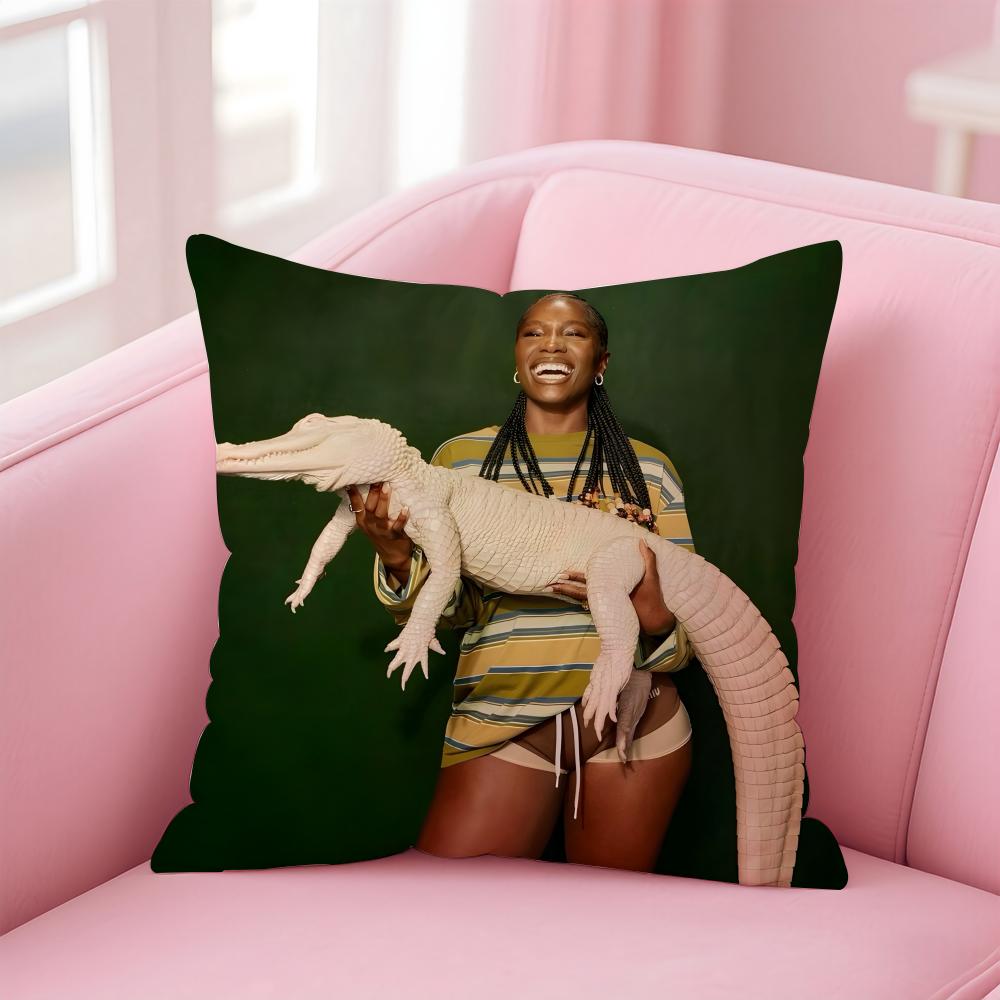 Bold HipHop American Rapperr DDoechii Cushion Cover Pillow Case Soft Skin Friendly Fabric Concealed Zipper