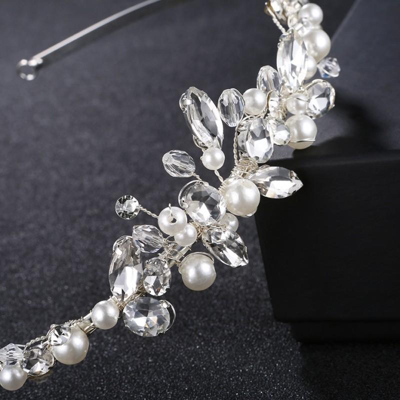 Handmade Pearl Hair Hoop Wedding Bridal Photoshoot Daily Wear Sweet Floral Headband Womens Elegant Accessory
