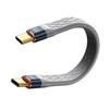 Short USB4 Cable 5Inch Flat Cord 40Gbps Speed 240W Power Delivery for Phones External SSD eGPU and More USB-C Devices