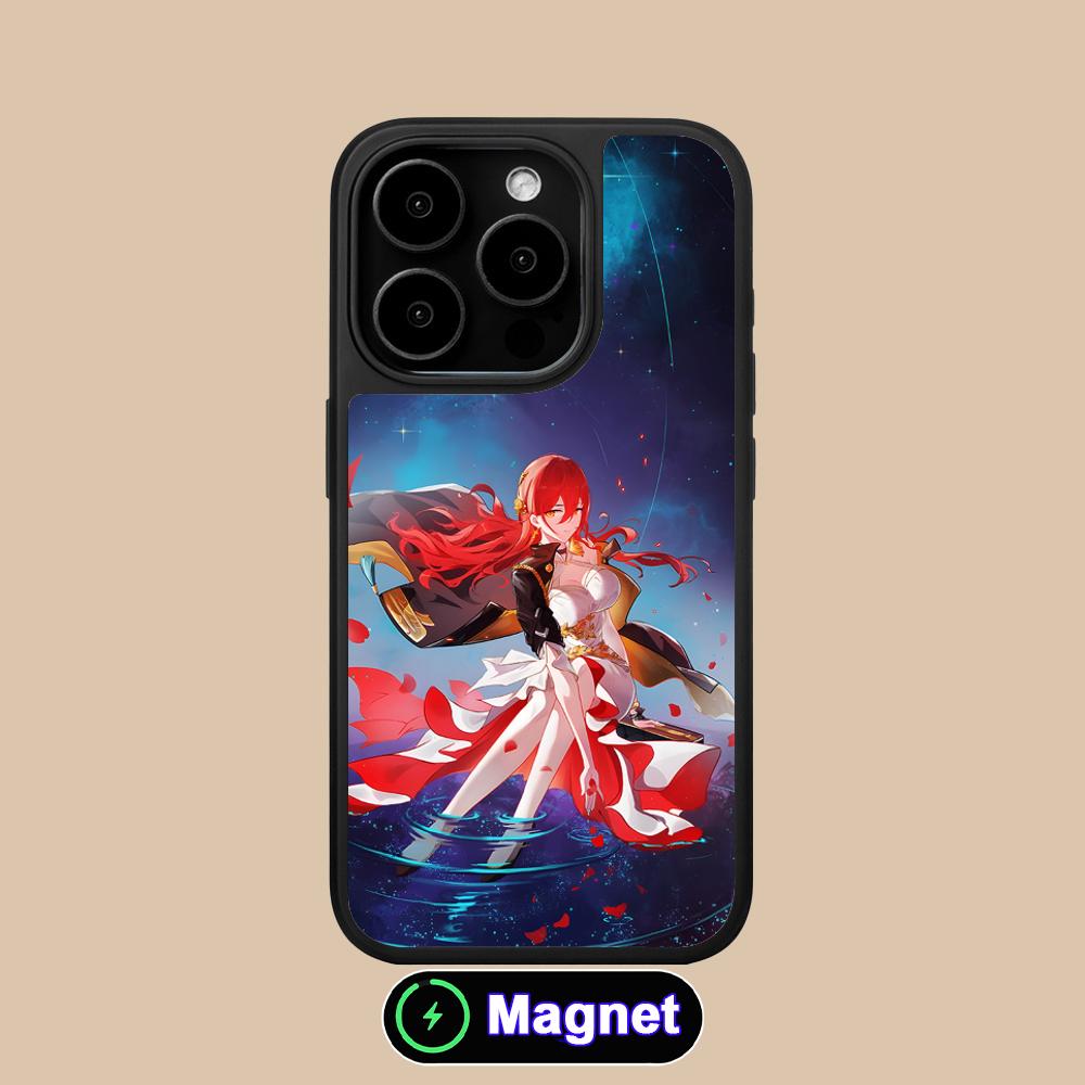 HSR Himeko Matte Surface Magsafe Mobile Phone Case for iPhone 17 16 15 14 13 12 11 Air Pro Max Plus Colorful Cover