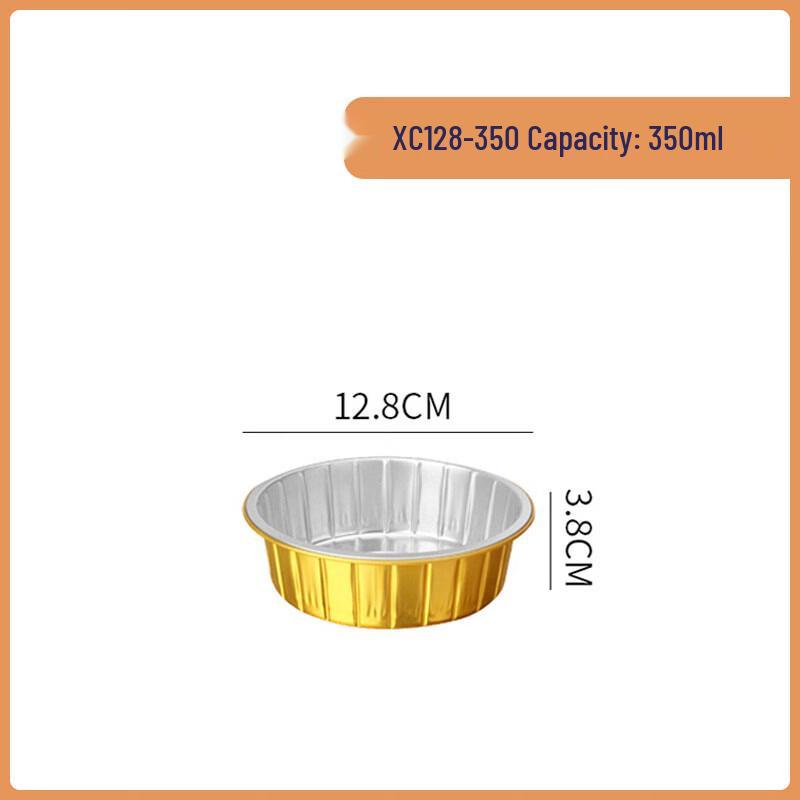Lygil Round Gold Foil Disposable Food Containers