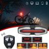 פנס אחורי נטען לאופניים עם אורות איתות, פנס אחורי לאופניים עם שלט רחוק אלחוטי, אור אזהרה לרכיבה לילית