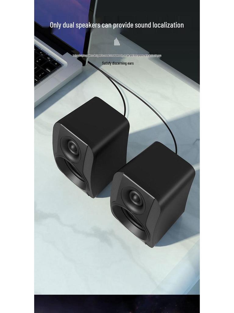 USB 2.0 Active Multimedia Computer Speakers - Compact Pair In Stock