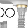 Adjustable Sink Drain Pipe Flexible P Trap Kit Strong Under Sink Plumbing Leak Proof Sink Drain for Bathroom Kitchen