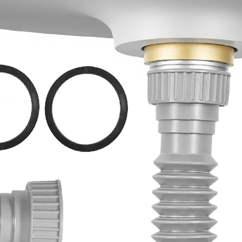 Adjustable Sink Drain Pipe Flexible P Trap Kit Strong Under Sink Plumbing Leak Proof Sink Drain for Bathroom Kitchen