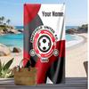 Sheffield United FC Personalized Printed Beach Towel Soccer Logo Support Custom Name Text Absorbent Towel For Sport Travel Special Gift