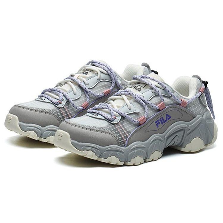 FILA Fusion Casual Low-Top Lifestyle Shoes Women sneaker White Gray T12W125202FSG