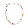 Stylish Bohemian Multicolor  Beads and Imitation Pearls Choker Necklace Portable Accessory for Casual Wear