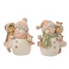 Set of 2 Snowman Scene Figurines