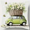 1/4pcs Floral Printed Pillowcases with Charming Scenes Sofa cushion cover home bedroom room decoration