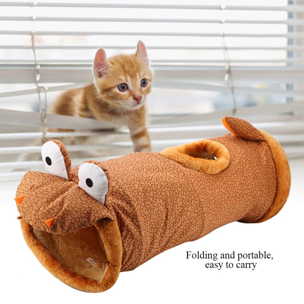 Pet Cat Tunnel Toy Portable Tunnel Safe Portable Folding Collapsible Fabric Tunnel for Pet Cat Dog Rabbit Pet Supplie