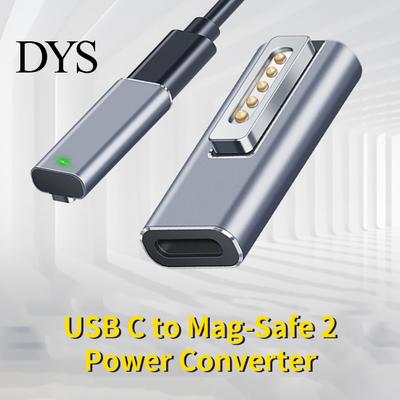 Ladegerät Konverter Adapter Schnellladung Magnetisch Aluminiumlegierung PD USB C zu Mag-Safe 2 Strom für MacBook Air/Pro