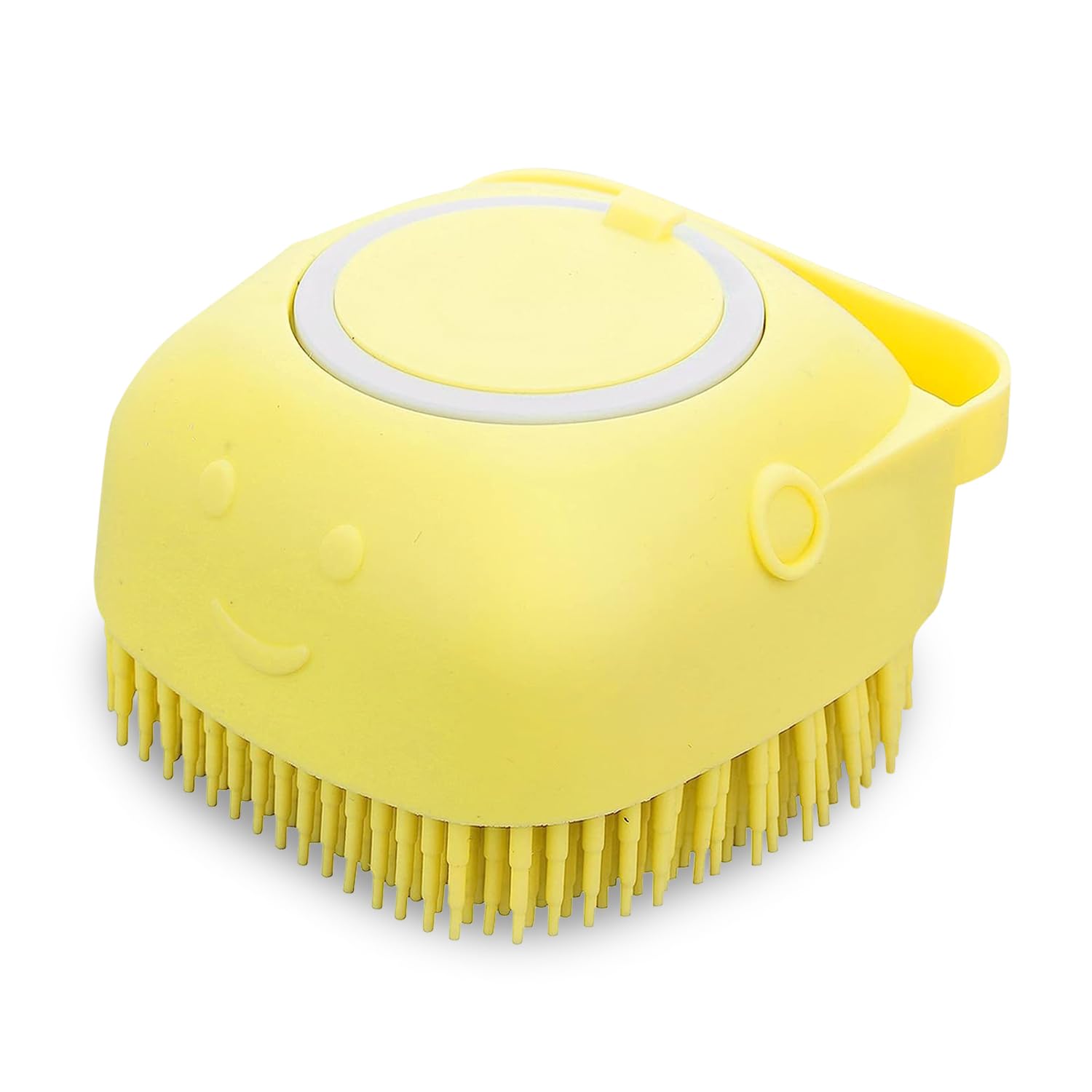 

Sangelar Pet Grooming Bath Massage Brush with Soap and Shampoo Dispenser М’яка силіконова щетина для довгошерстих собак, котів, душів жовтий