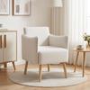 Accent Chair Cream Boucle
