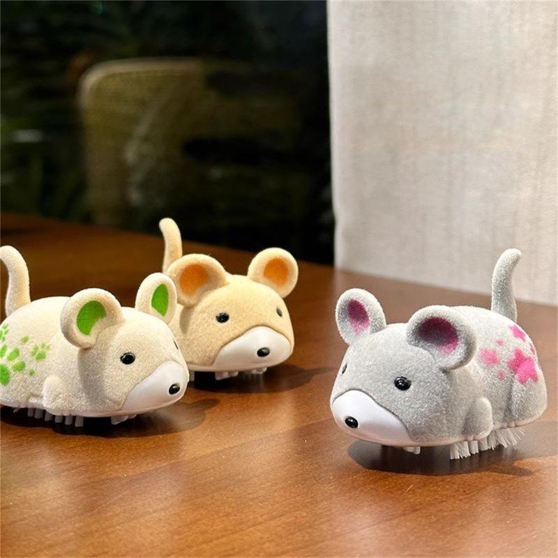 Robotic Plush Mouse Cats Toy Simulated Animal Automatic Movements Anxiety Boredom Relief For Indoor Floor Table Use
