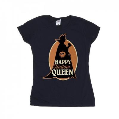 Camiseta feminina/feminina Villains Hallow Queen de algodão