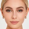 Fashion Zirconia U Shape Huggie Hoop Earrings For Women Geometric Ear Buckle Bridal Wedding Engagement Earrings Daily Jewelry