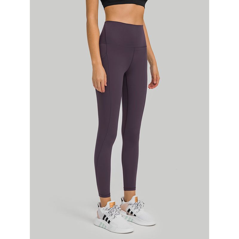 Flat Nude Feel with Pocket Yoga Pants Peach Hip Outwear Professional Running Exercise Workout Pants Female High Waist Hip Lift