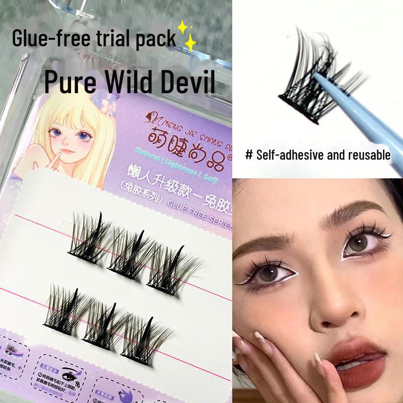 

Накладные ресницы из 3D плюша и норки без клея, бархат и шелк, трио