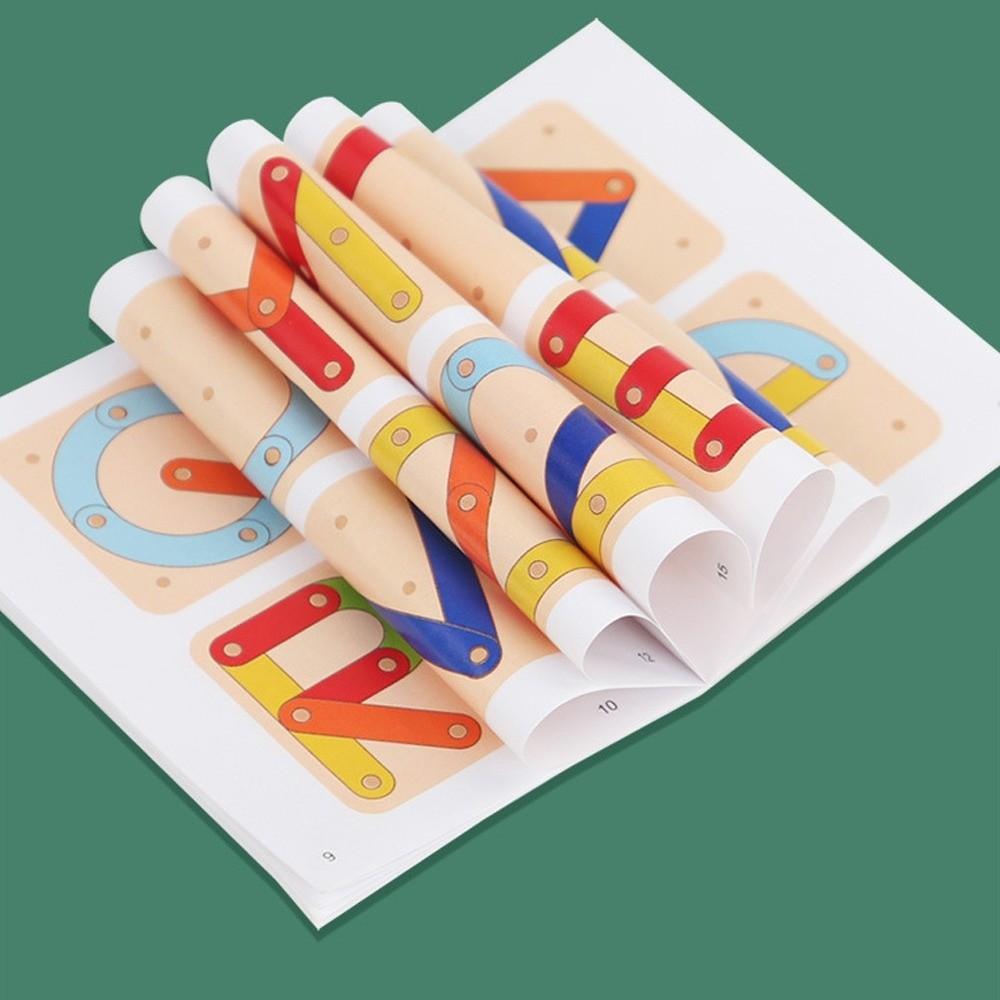 Wooden Geometric Pegboard Puzzle Lightweight Color Cognize Puzzle Board Game Educational Toys