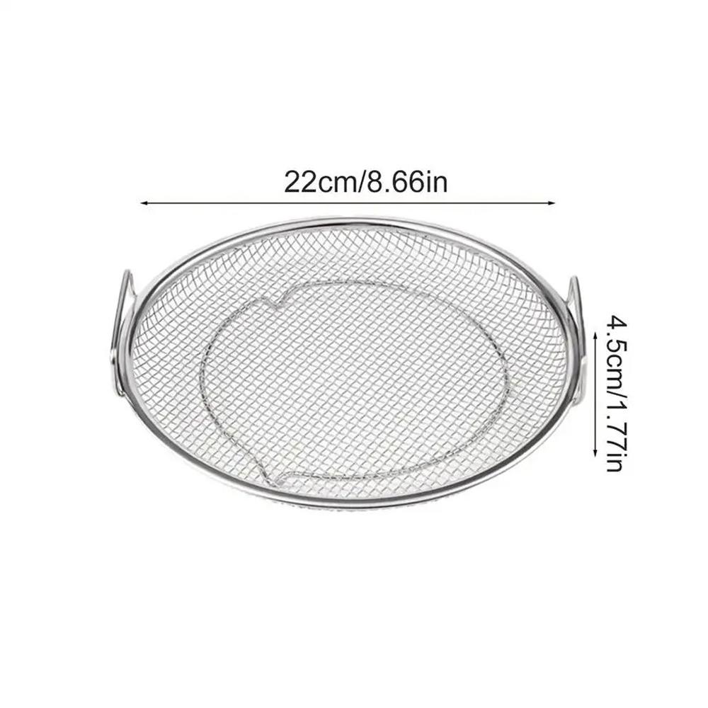 1pc Kitchen Oil Filter Tray Stainless Steel Frying Oil Filter Tray Mesh Filter Basket for Frying Grilling Food Kitchen Strainer L