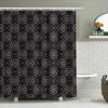 Fashionable Black And White Floral Shower Curtain Waterproof Bathroom Decor Window Drapes Home Textile Custom Printed Pattern De