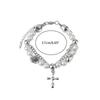 Sweet and Cool Cross Stitching Reflective Pearl Bracelet Crystal Gothic Punk Jewellery Wrist Bracelet Party Prom Gift