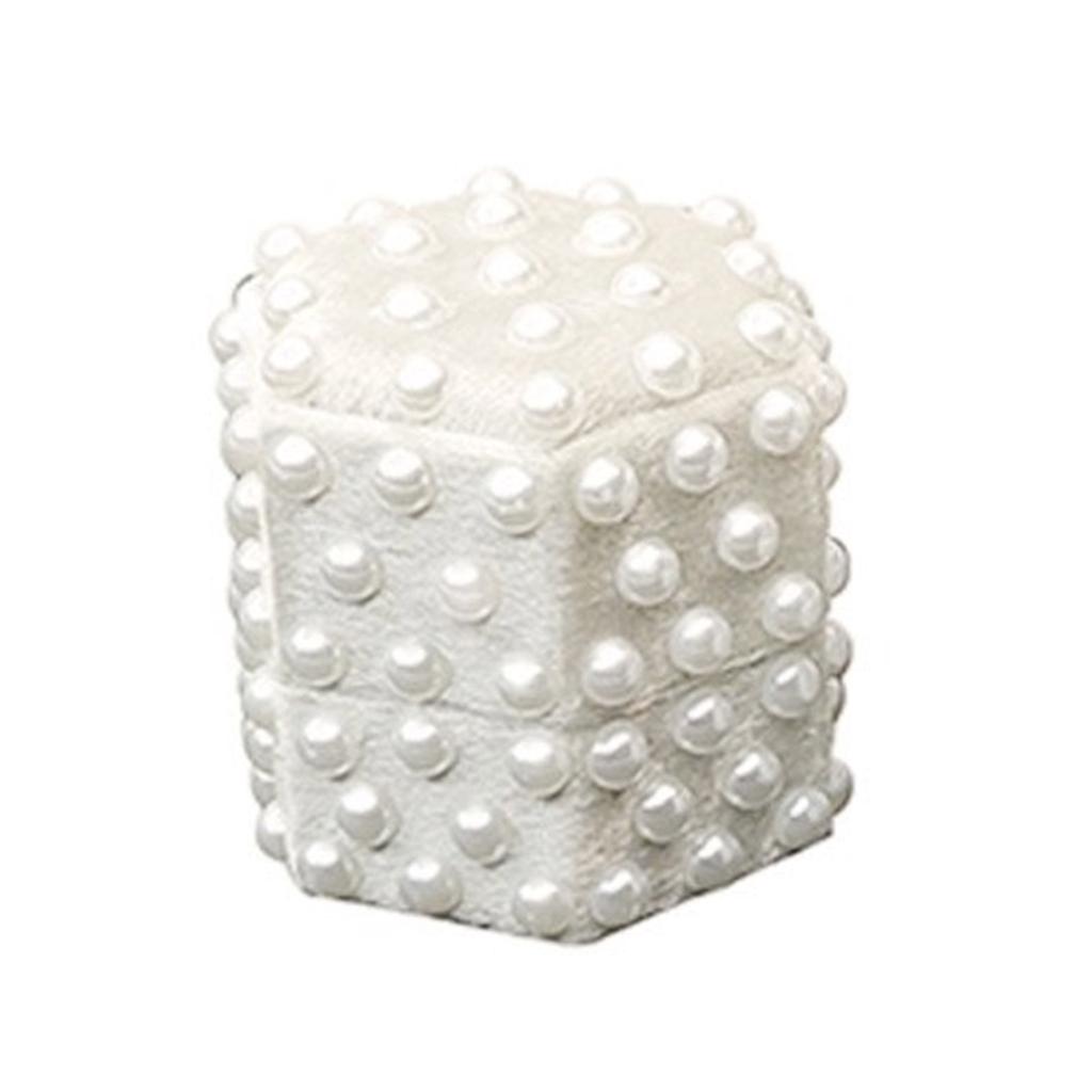 Modische Velutum Schmuckaufbewahrungsbox mit Perlenakzenten Schützendes Flanell-Interieur zur Aufbewahrung von Ringen und Schmuck