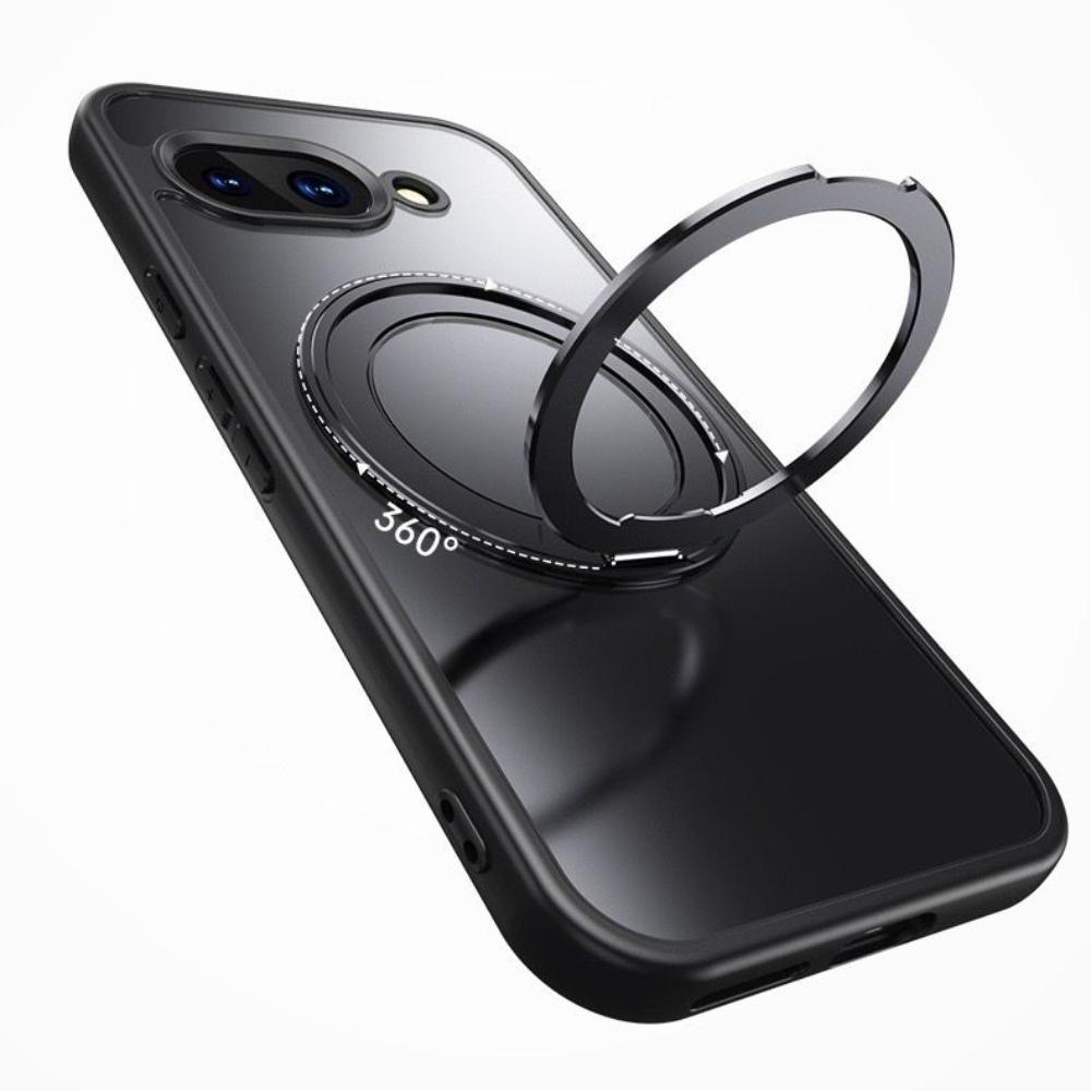 Etui Na Google Pixel 10a Twarde TPU+PC Przezroczyste Magnetyczny Obrotowy Uchwyt Odporne Na Odciski Palców Antypoślizgowe Pokrowiec Na Telefon Dla Pixel 10A Obudowa