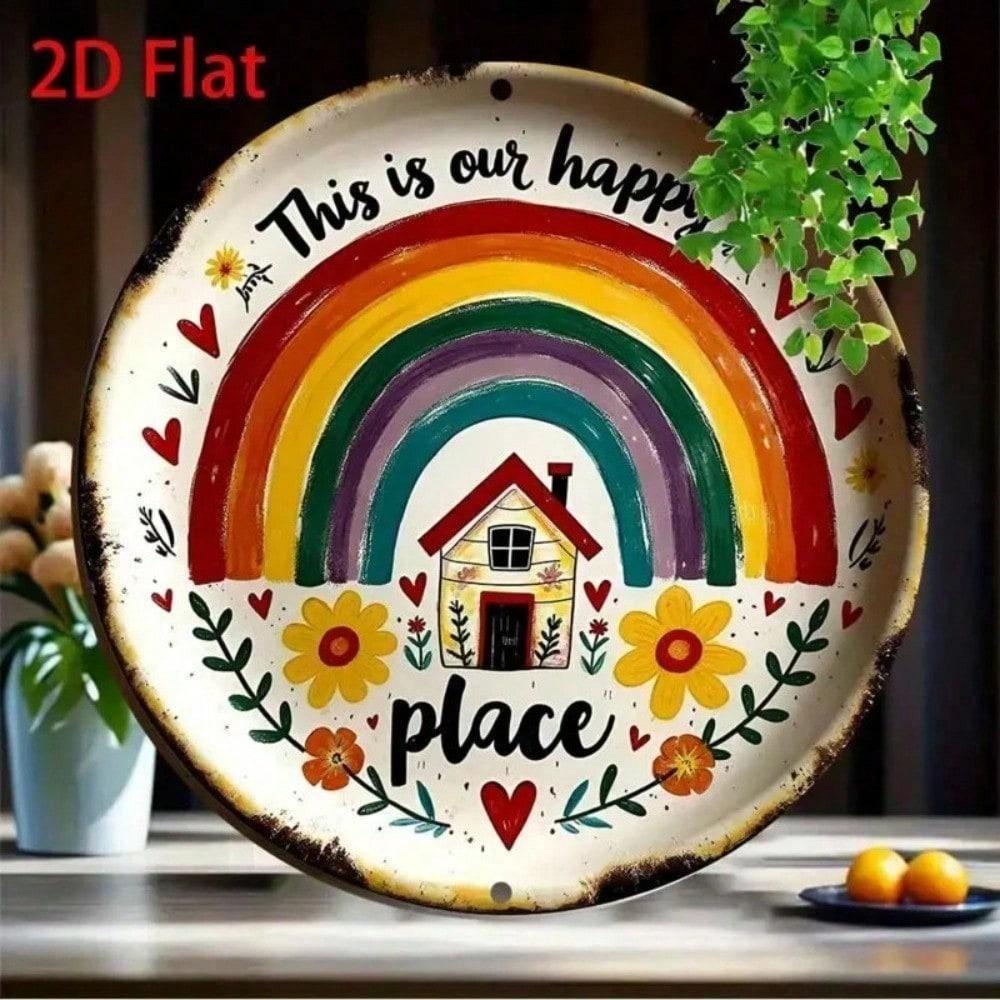 

BareStyle Vintage 8 Inch Round Metal Sign Retro Beer Wall Art Man Cave Home Decor різнокольоровий