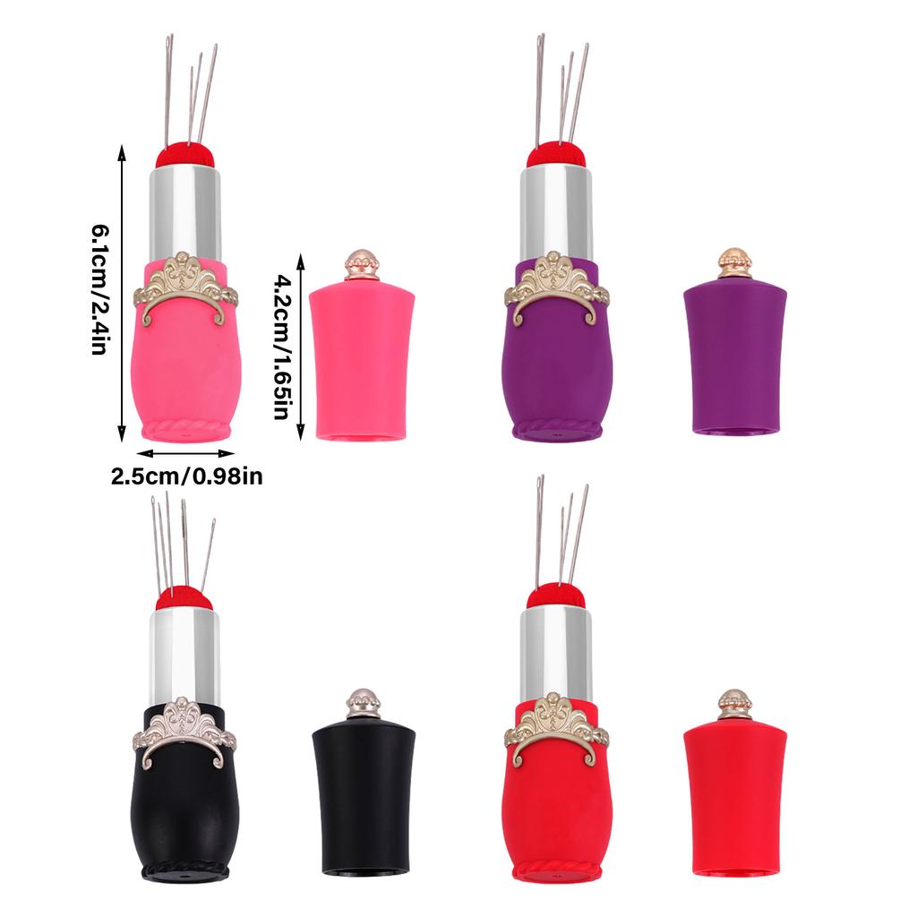 Lippenstiftform Nadelkissen Quiltnadel Aufbewahrungsbox Nähnadelhalter für Nähnadel Quiltnadel Nähzubehör