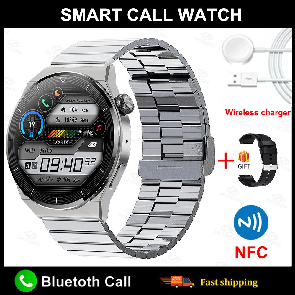 Buy SACOSDING New NFC Smart Watch Men AMOLED 390*390 HD Screen Heart