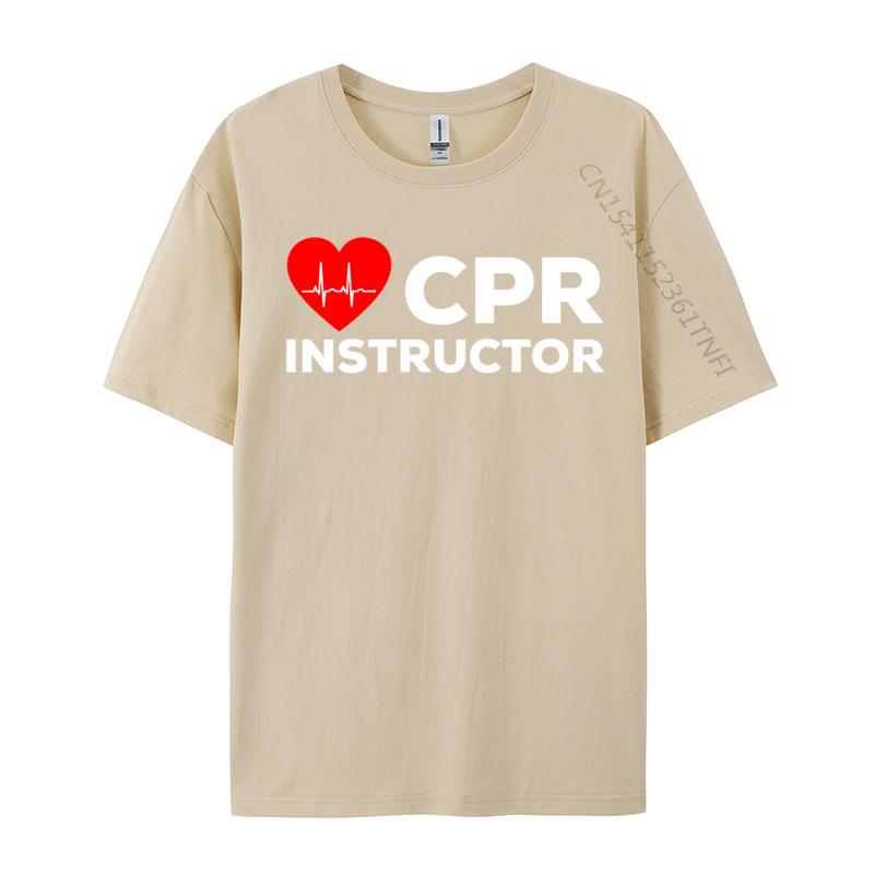 Cpr Instruktor Ekg Srdeční tep Ženy Muži Tričko Topy & Trička Cpr Aed Instruktor Srdeční tep Trička Vtipná Bavlněná Pánská Trička