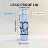 1PC Simple Line Drawing Elephant Print 750ml Color Plastic Sports Water Bottle Leakproof Flip Straw Lid Suitable for Sports Office Home Use