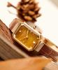 Lollalojeu Ms. Lola Tiger'S Eye Brown Metal Watch Leather Strap Set