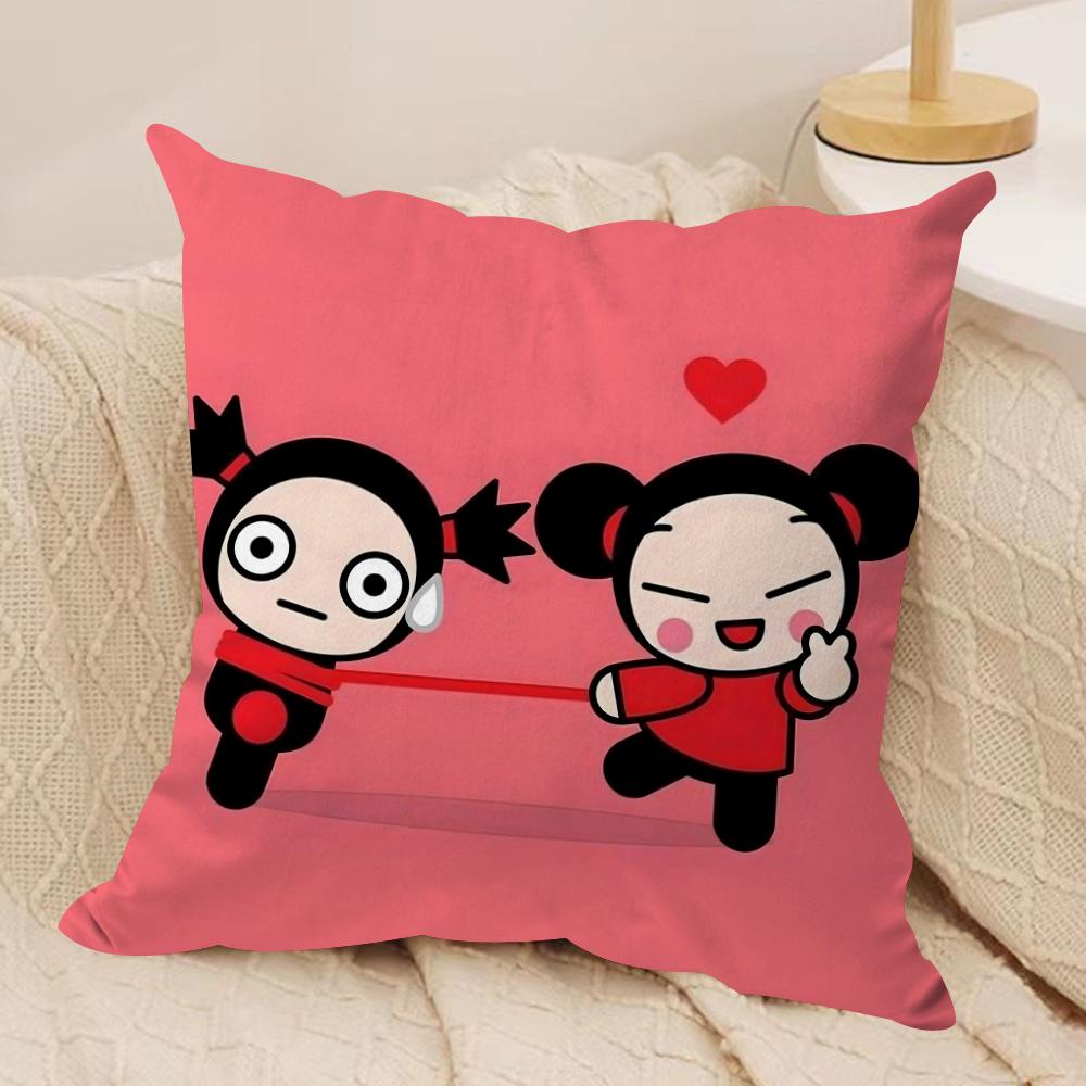 European PPuccas Cushion Cover Soft Plush Throw Pillow Cover DoubleSided Decorative Cushion Case Sofa Bedroom Home Decor