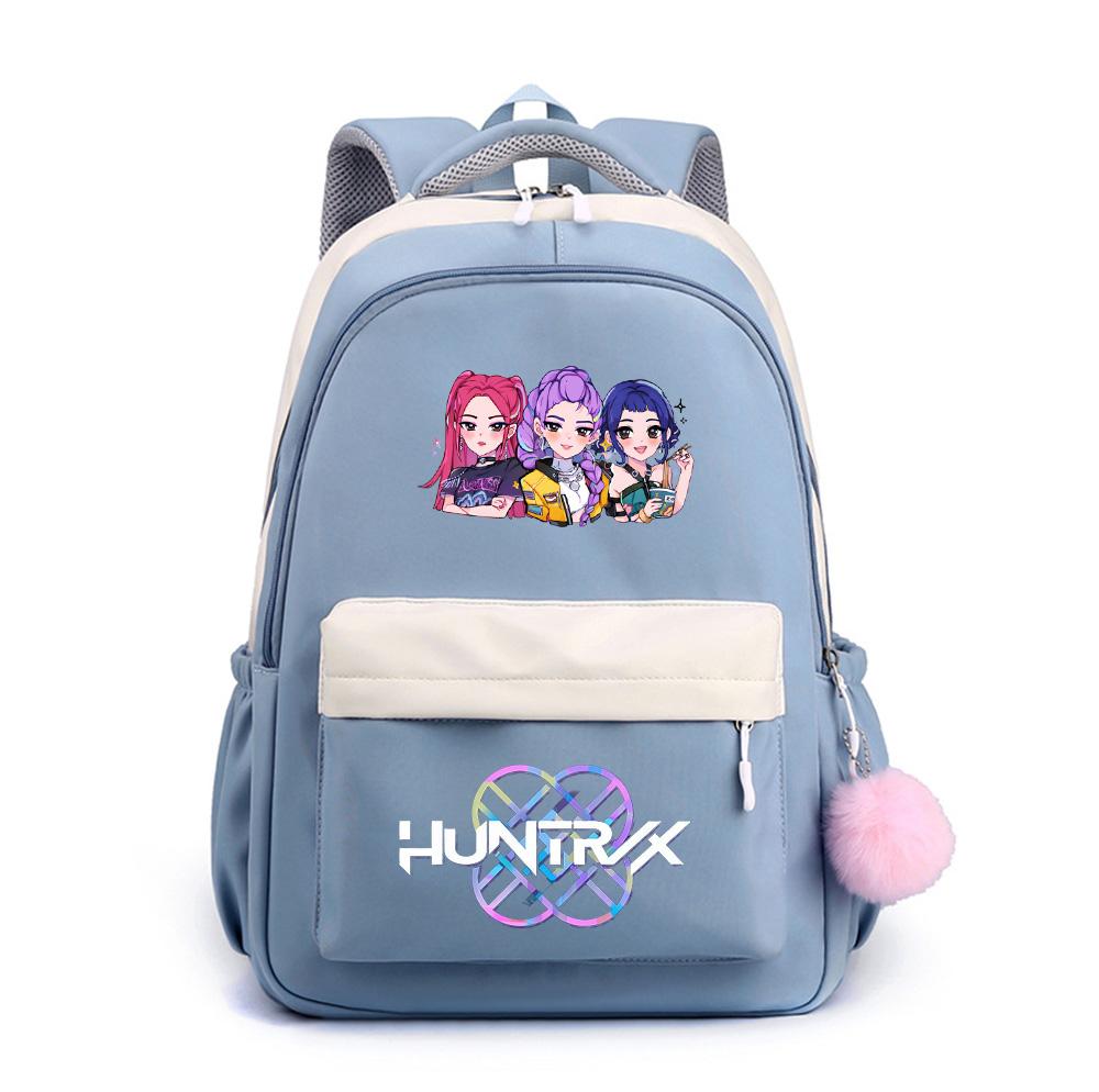 Söt K-Pop Tryckt Ryggsäck med Stor Kapacitet för Tonåring Student Flicka Pojke Skolväska Bokväska Barnpresent Kvinnor Vattentät Resväska Mochila