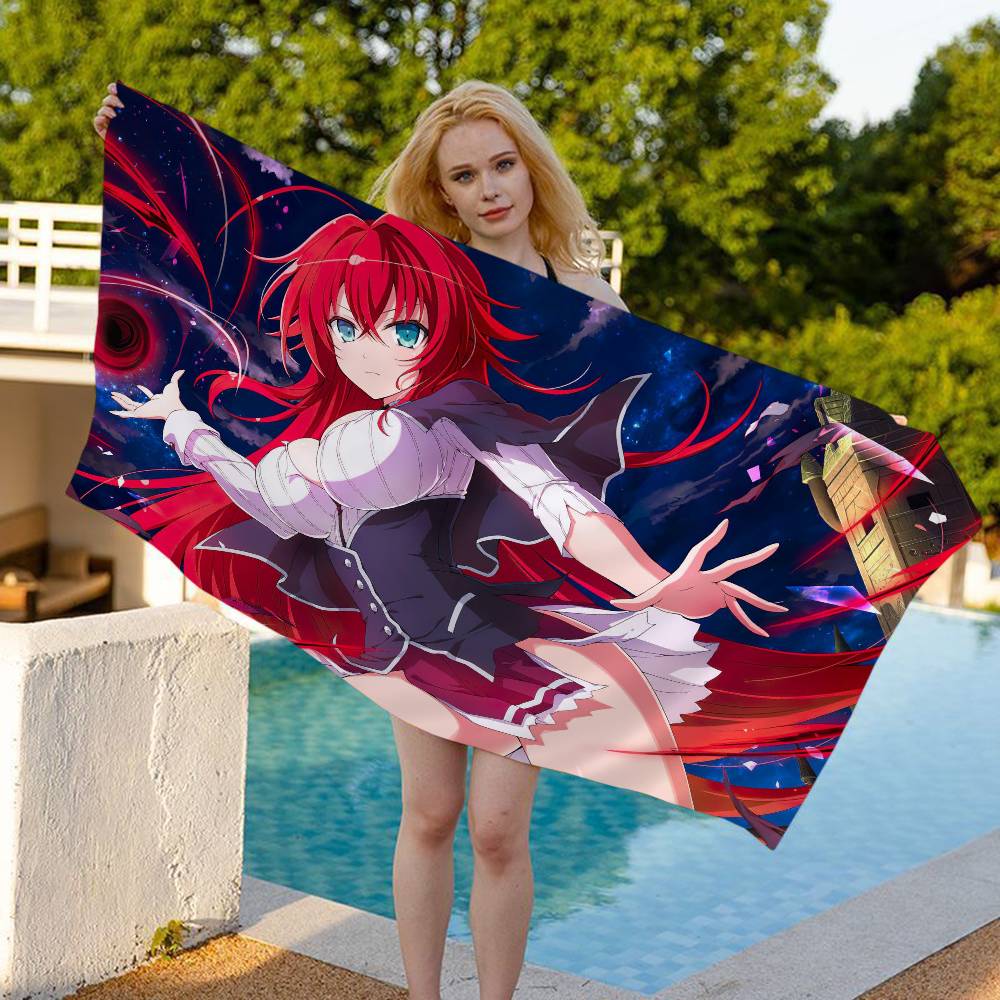 

High School DxD Beach Towel Colorful Bath Towels For Girl Microfiber Quick Dry Sand Free Beach Yoga Spa Gym Pool W40*H60(CM)