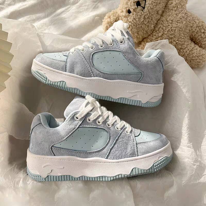 

Высокоценные взрывные женские туфли для щенков 2025 весна и лето новые оригинальные нишевые туфли ретро платформа универсальные кеды женские 40 синий