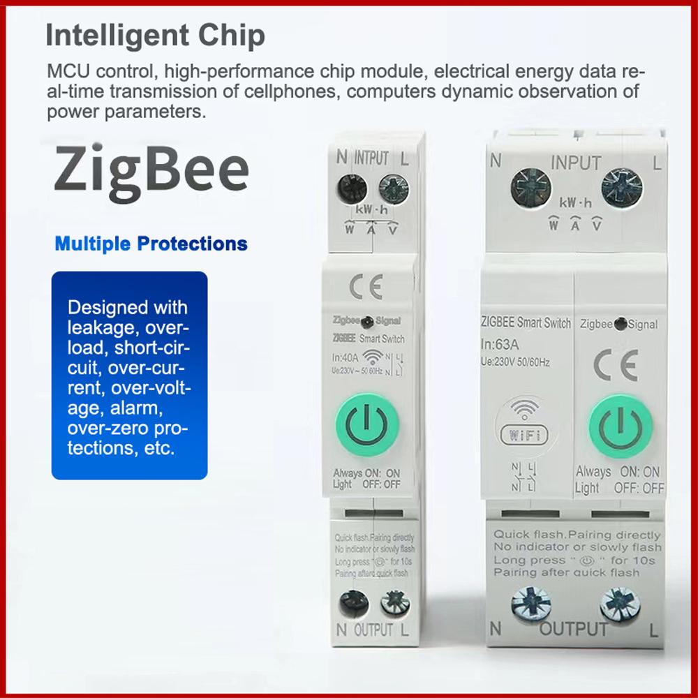 Interruttore automatico intelligente Zigbee APP per cellulare wireless Controllo remoto dell'automazione domestica