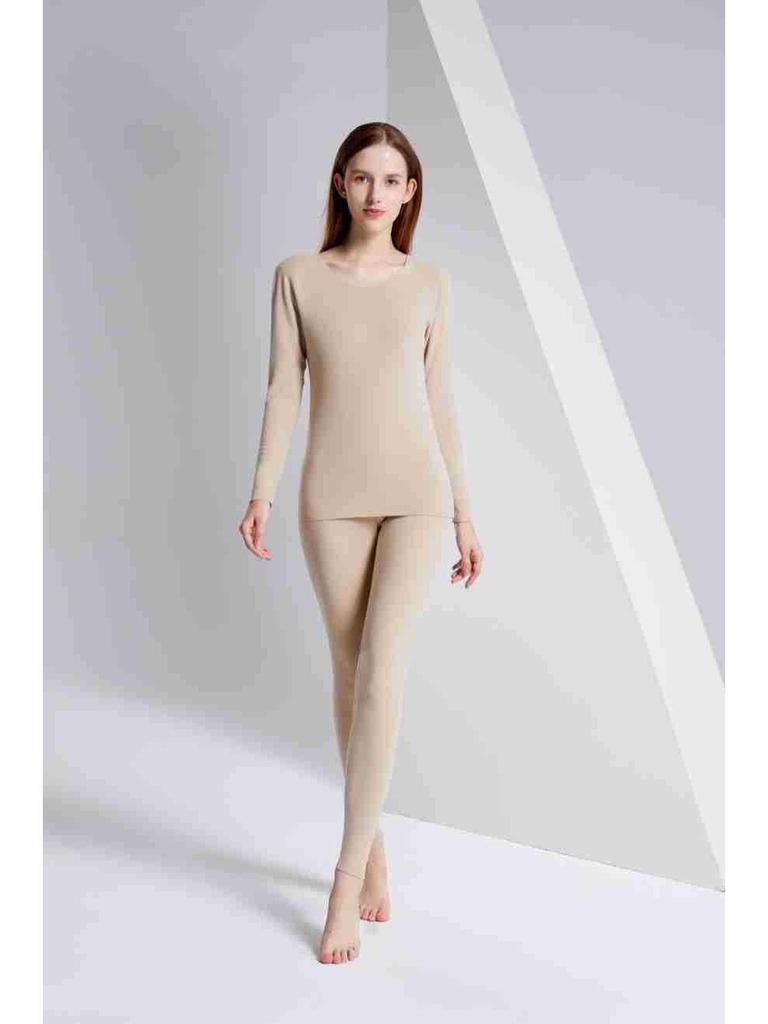 Women's Silk Protein Thermal Underwear: Seamless One-Piece Set for Autumn and Winter
