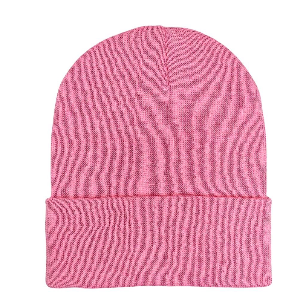 Custom Plain Knit Beanie Soft Winter Hat with 58 Colors Ready Stock Embroidery Logo