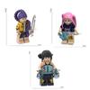 KPOP Demon Hunters Cartoon Doll Building Blocks Kawaii Mini Action Figure Head Assembly Toys Children's Educational Toy Gift