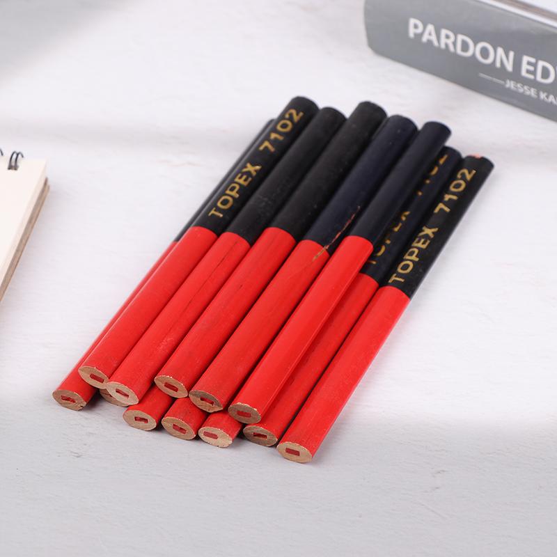 12Pcs Double Ended Colored Wooden Pencils Pre-Sharpened Red And Blue Pencils Checking Pencils For Checking Map Coloring