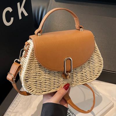 Mori Vintage Gewebte Tasche Damen Sommermode Handtasche Meer Urlaub Freizeit Alle Schulter Umhängetasche