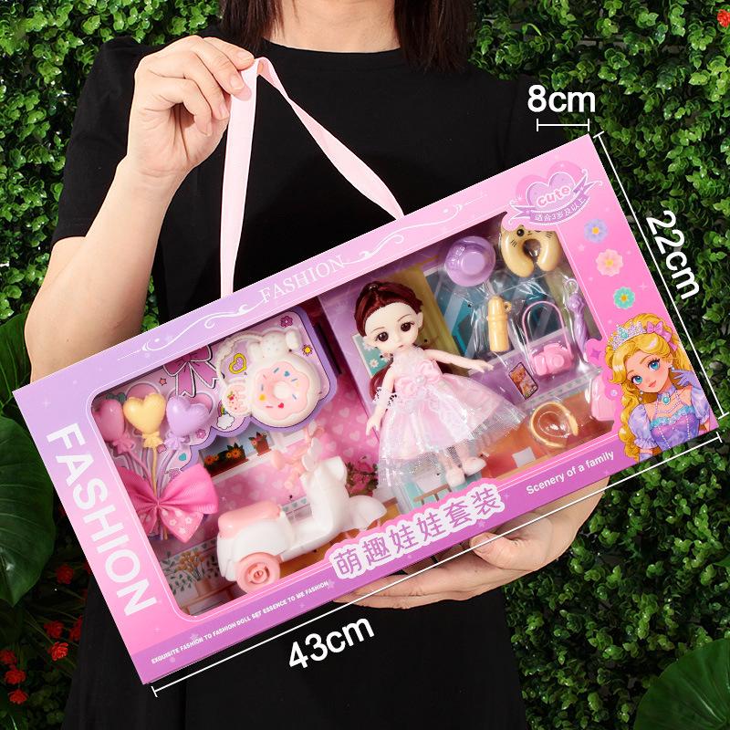 Princess Doll Gift Box Set: Dress-Up Barbie Doll Toys for Girls