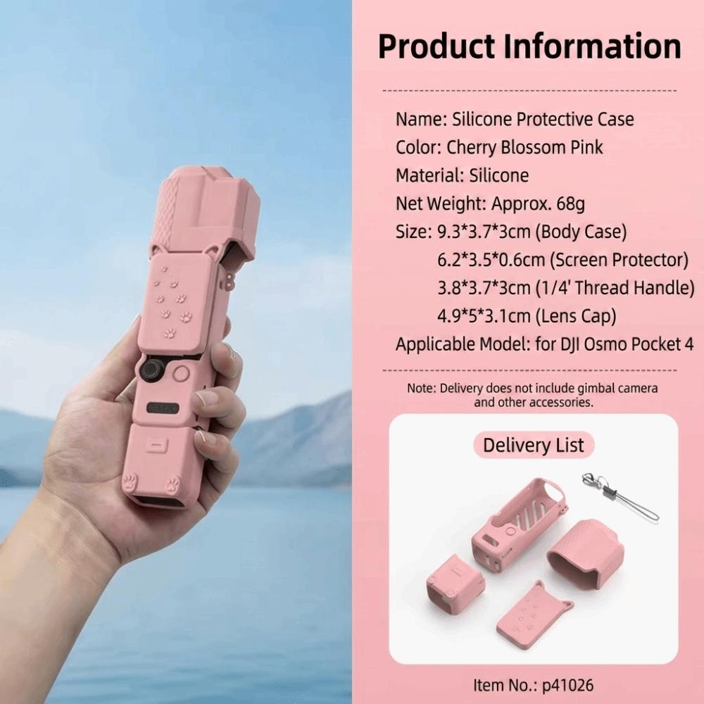 Silicone Material Lens Protector Anti-scratch Silicone Sleeve for DJI Osmo Pocket 4 Pocket Camera