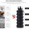 Faltbare Wasserflasche BPA-frei Silikon Wiederverwendbar Faltbare Flasche Tragbar Auslaufsicher Sport-Wasserbecher für Wandern Reisen